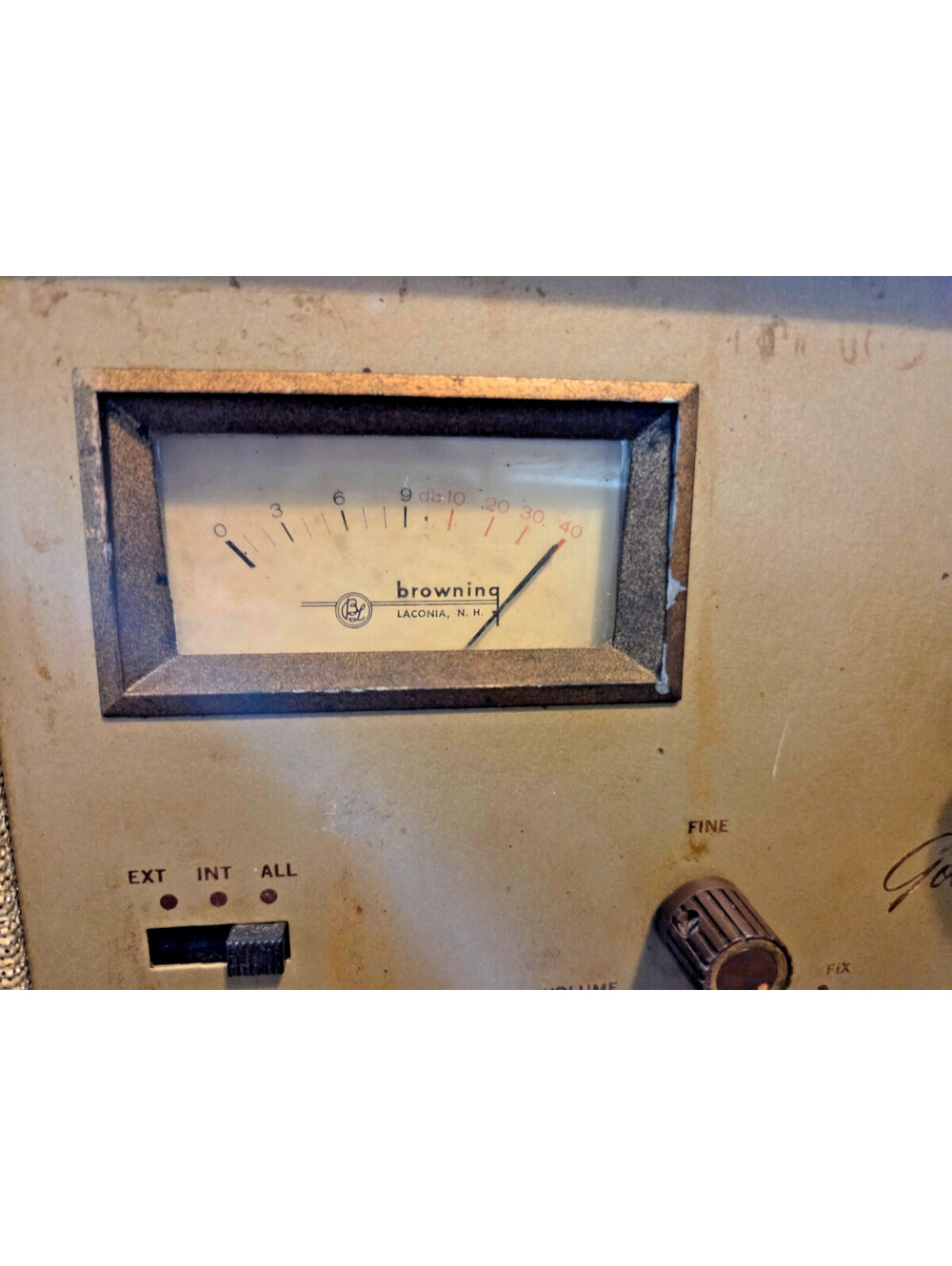 S/RF METER (FRONT PANEL) BROWNING GOLDEN EAGLE RECEIVER CB RADIO ORIGINAL